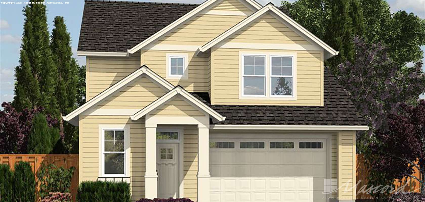 Mascord House Plan 21124B: The Fernwood