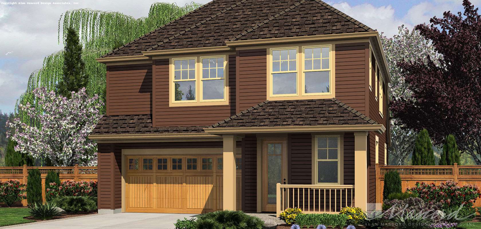Mascord House Plan 21126AC: The Honeydale