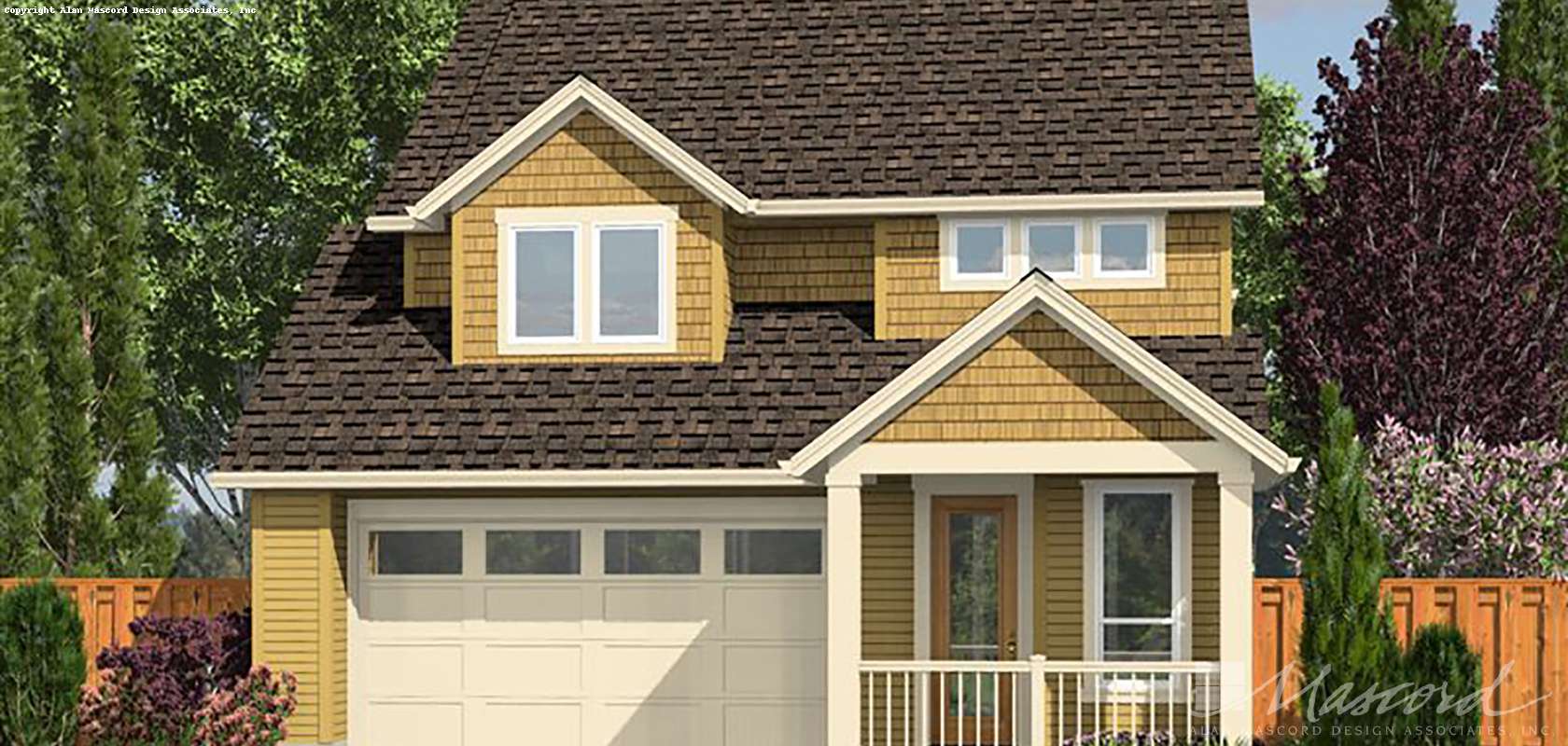 Mascord House Plan 21128A: The Carpenterville