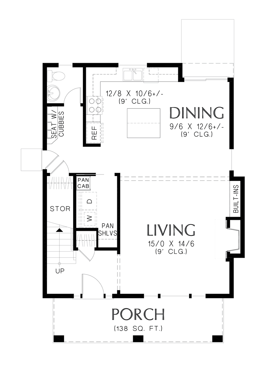 Contemporary House Plan 21149CB The Pleasantville: 1619 Sqft, 3 Beds, 2 ...