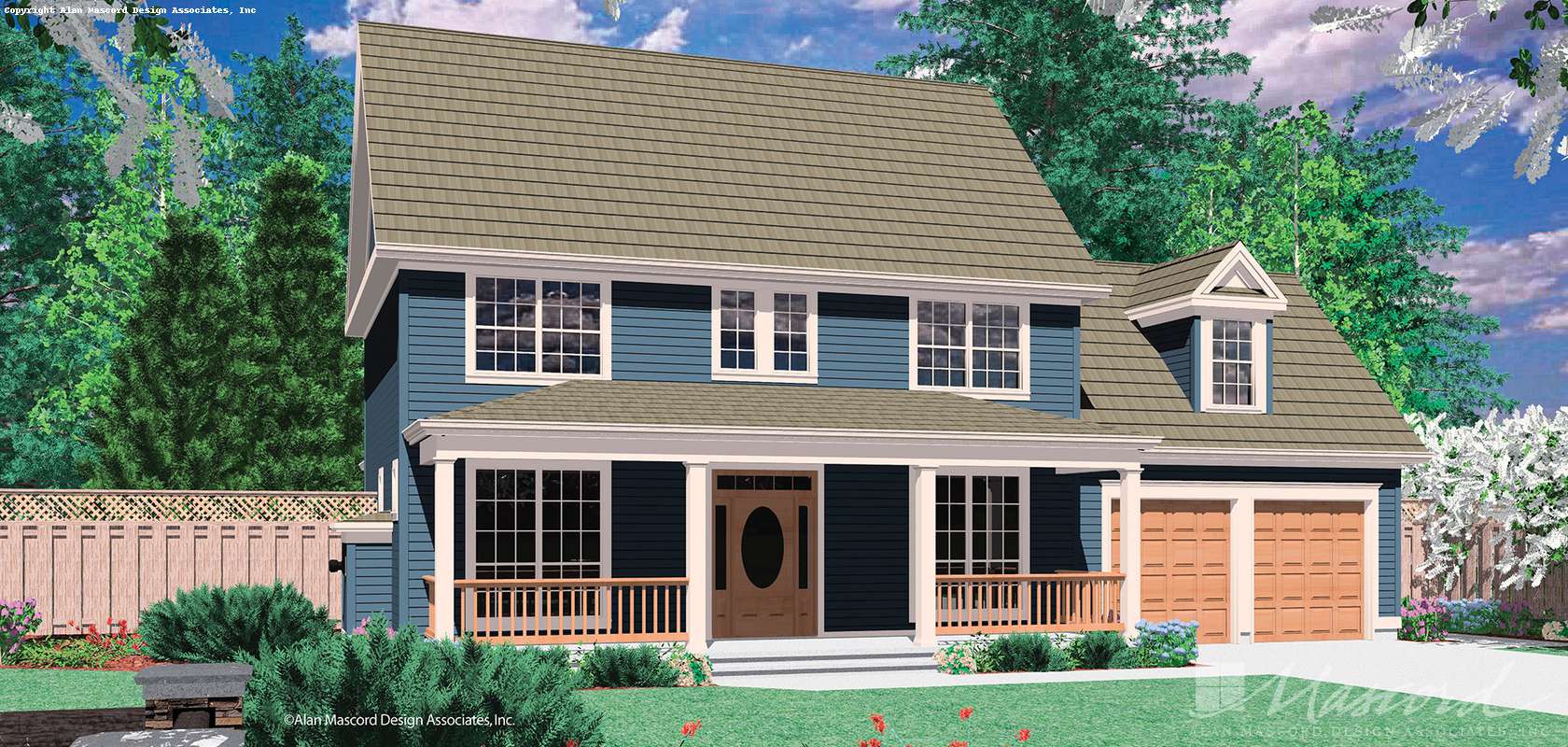 Mascord House Plan 2132H: The Mitchell