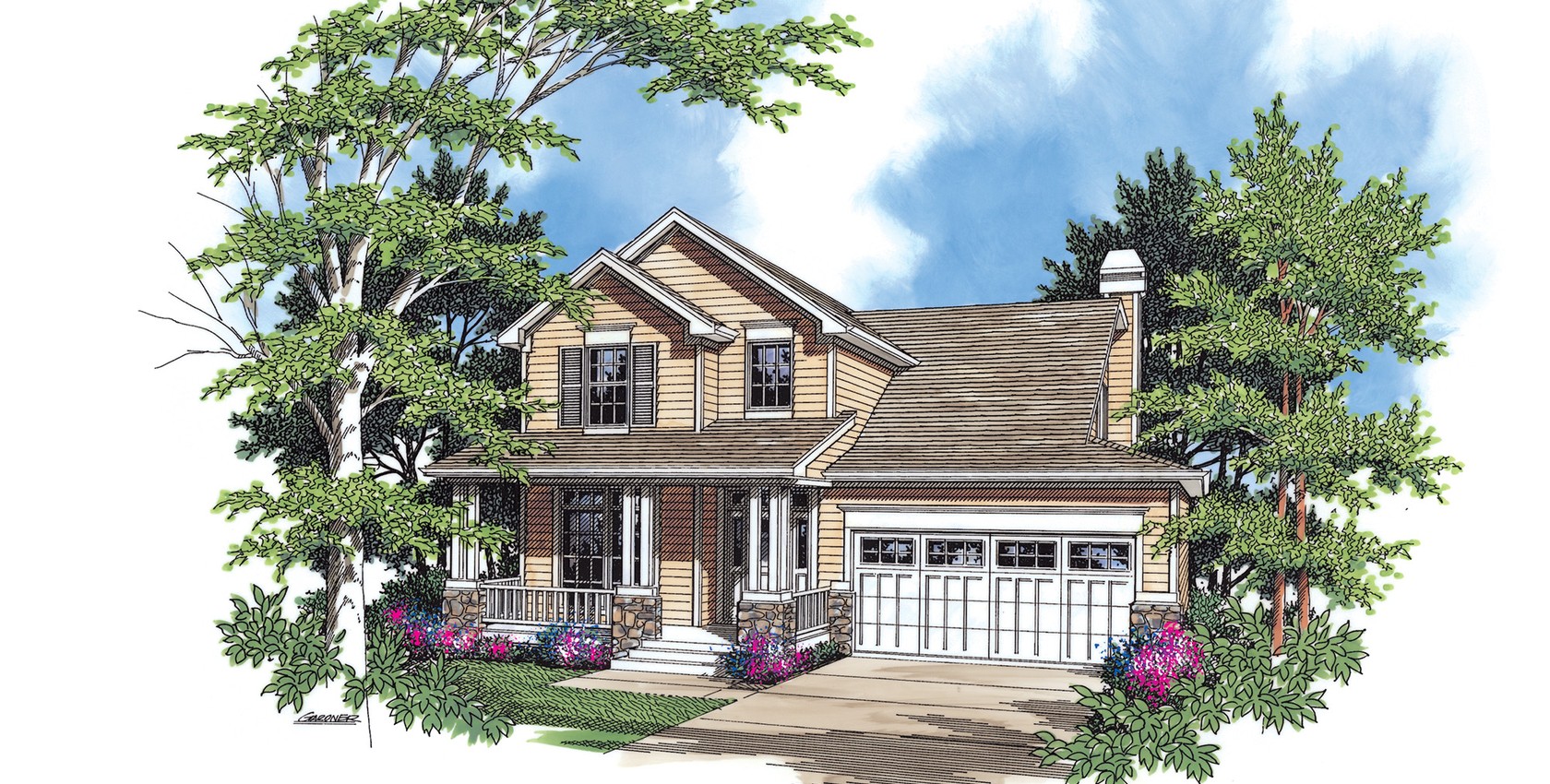 Mascord House Plan 2152C The Clarkston