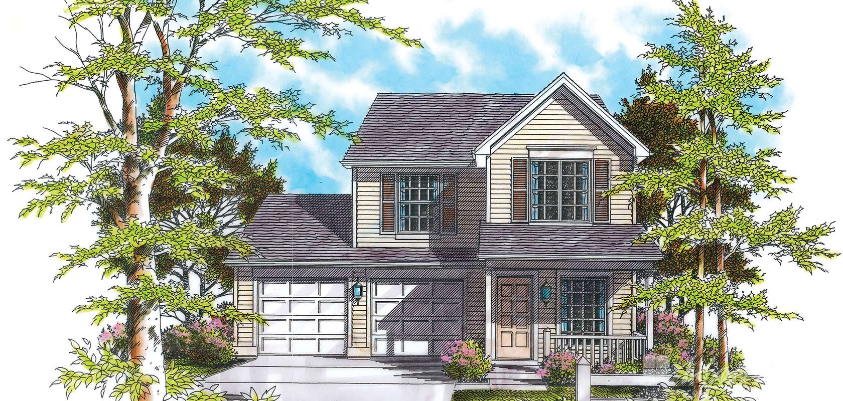 Mascord House Plan B2157B: The Graham