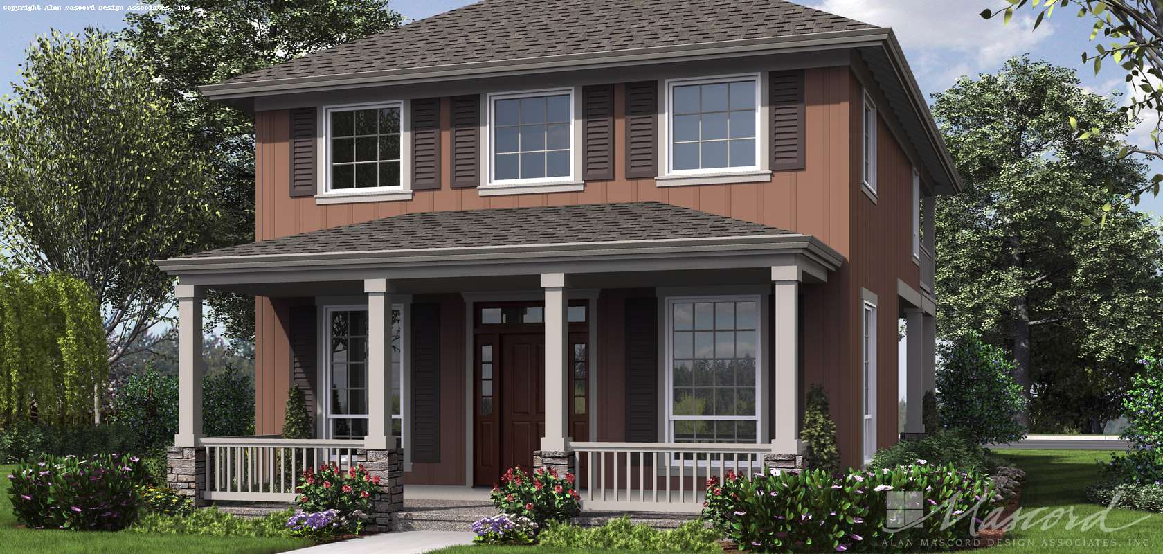 Mascord House Plan 2171B: The Cottonwood