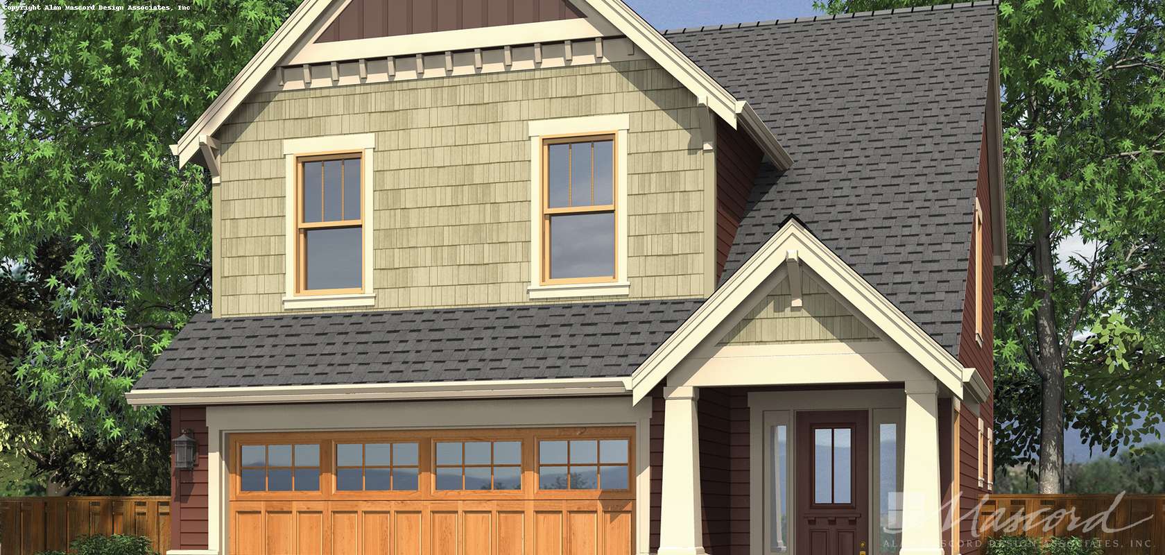 Mascord House Plan B2174B: The Monroe