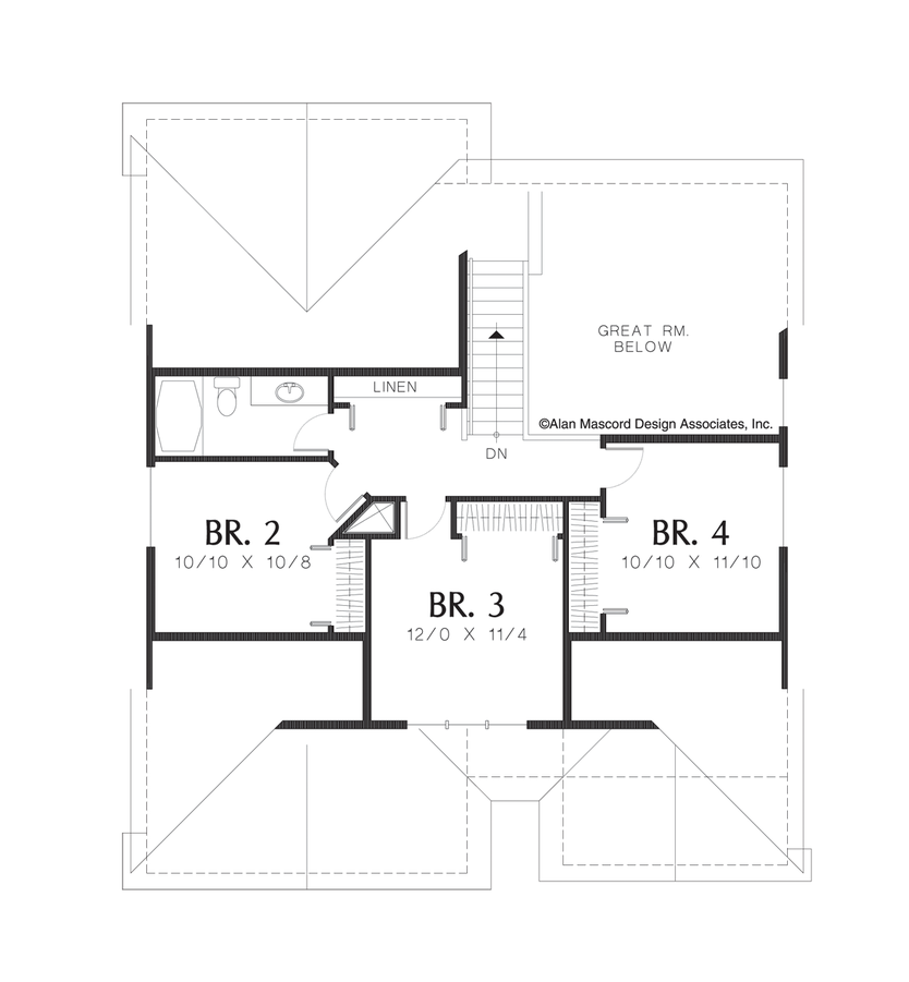 Craftsman House Plan 2185A The Chandler: 1866 Sqft, 4 Beds, 2.1 Baths