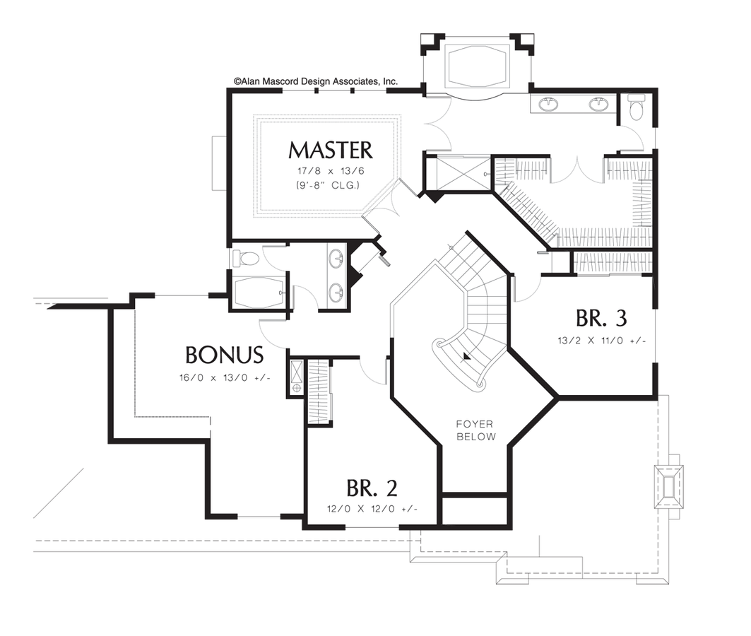 European House Plan 22111 The Huxley 2707 Sqft, 3 Beds, 2.1 Baths