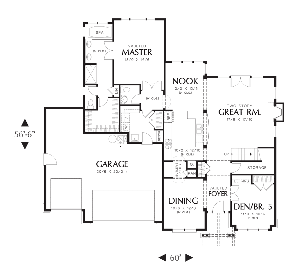 Craftsman House Plan 22122U The Dinsmore 2729 Sqft, 5 Beds, 2.1 Baths