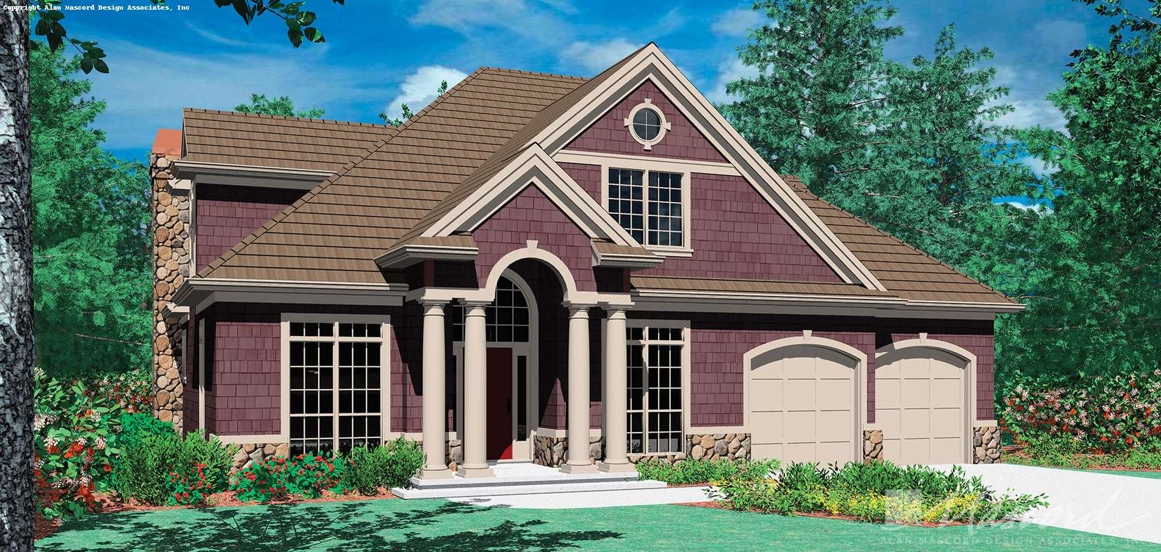 Mascord House Plan B22122A: The Saybrooke