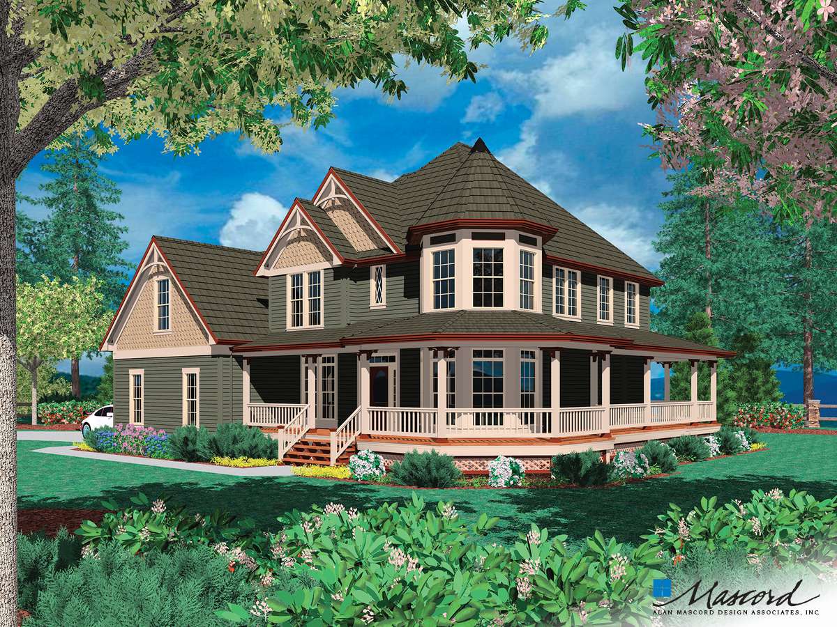 Country House Plan 22128 The Kensington: 2518 Sqft, 4 Beds, 3 Baths