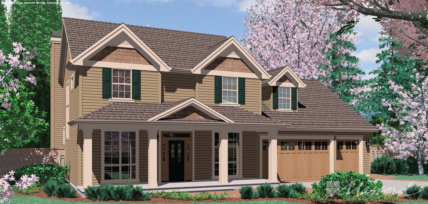Mascord House Plan 22133A: The Merrill