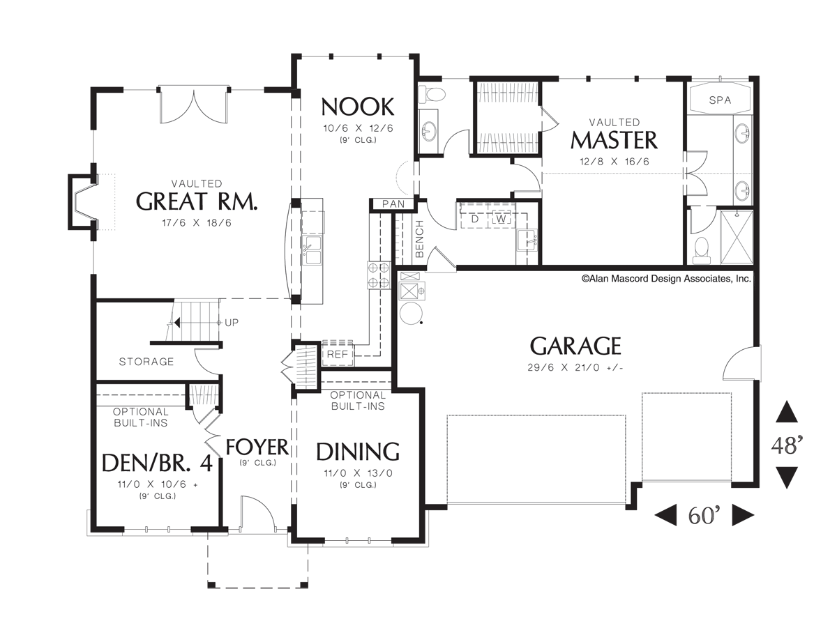 Craftsman House Plan 22133 The Norton: 2300 Sqft, 4 Beds, 2.1 Baths