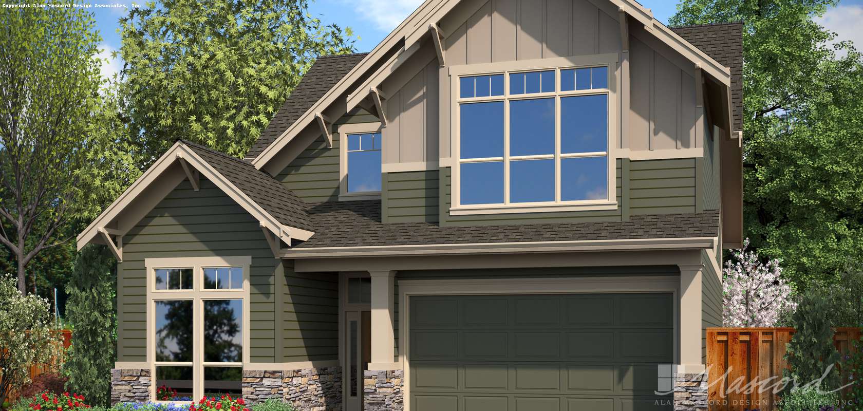 Mascord House Plan B22137F: The Mansfield