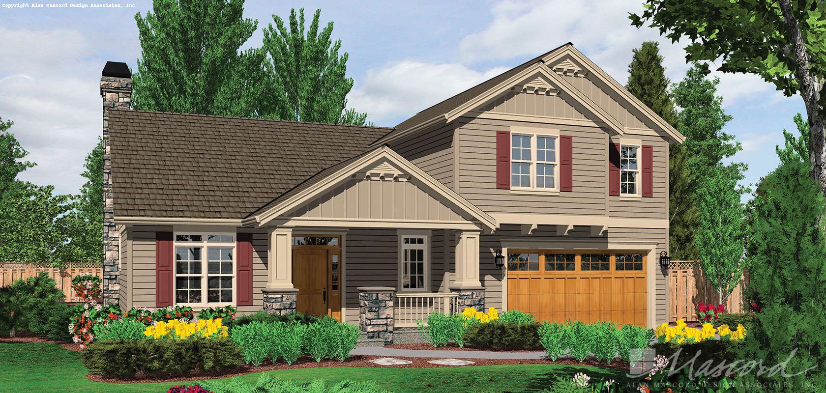 Mascord House Plan 22143A: The Roland