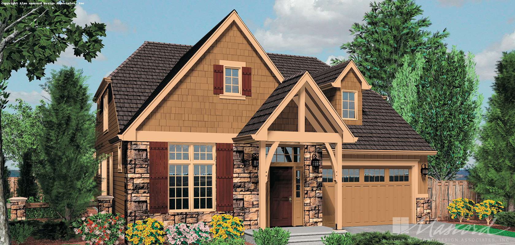 Mascord House Plan 22144: The Drake