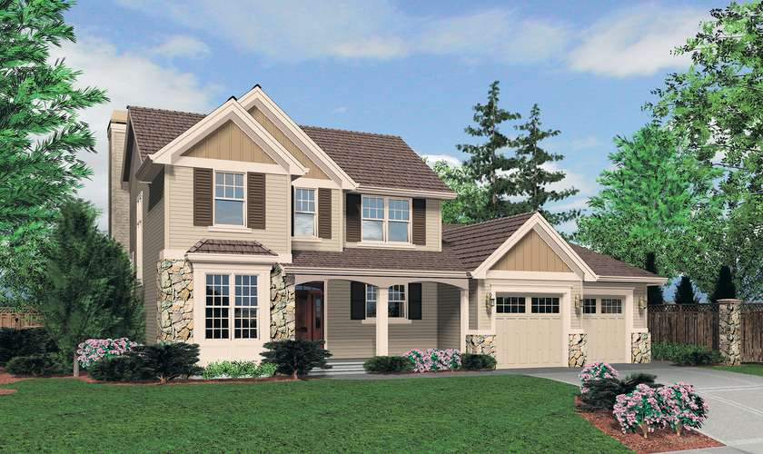 Mascord House Plan 22146A: The Dellwood