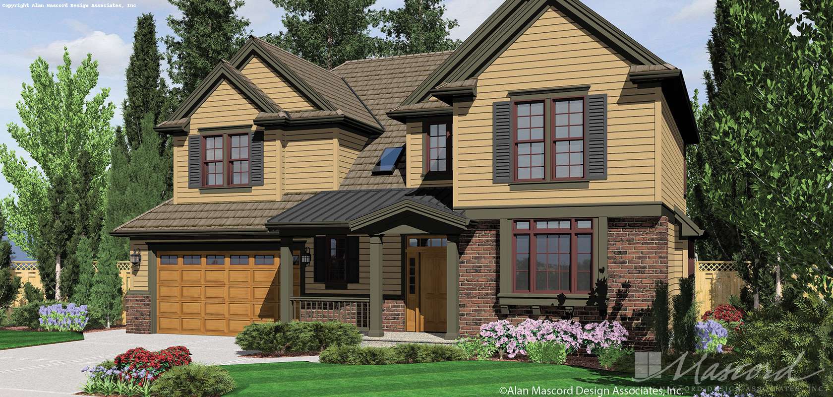 Mascord House Plan 22154A: The Montgomery