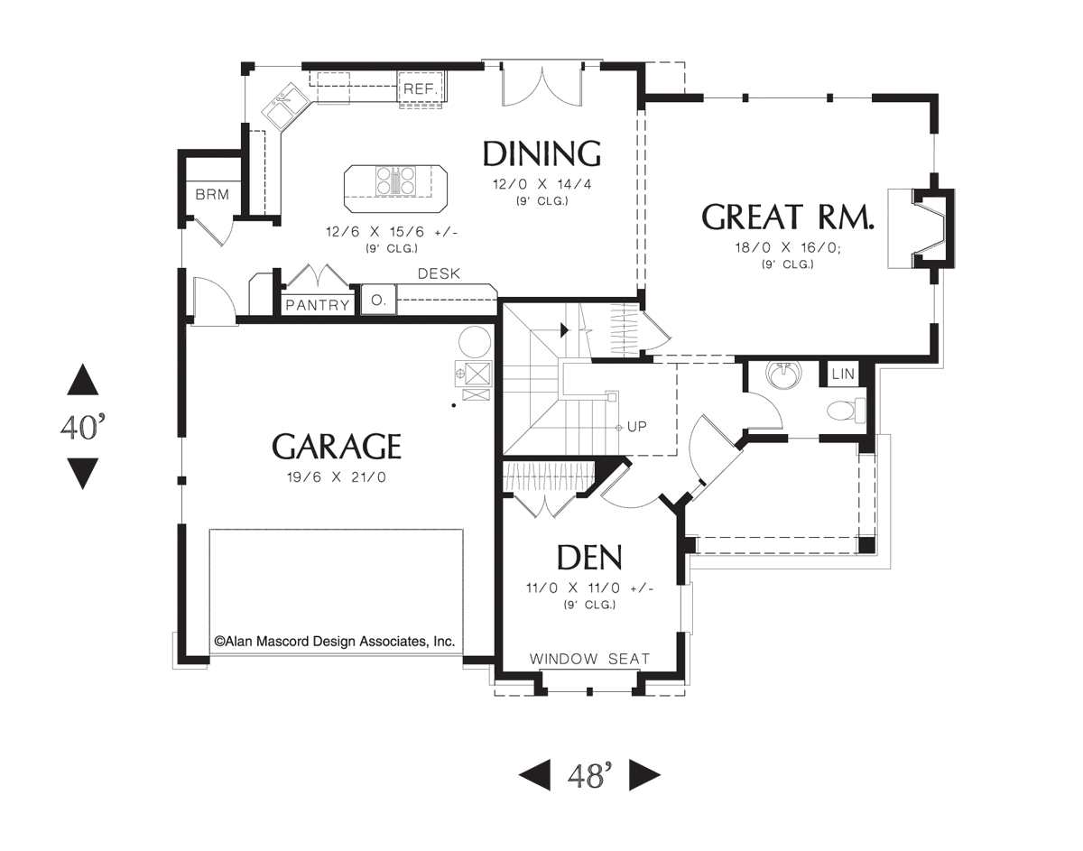 Craftsman House Plan 22155 The Gaylord: 2453 Sqft, 4 Beds, 2.1 Baths