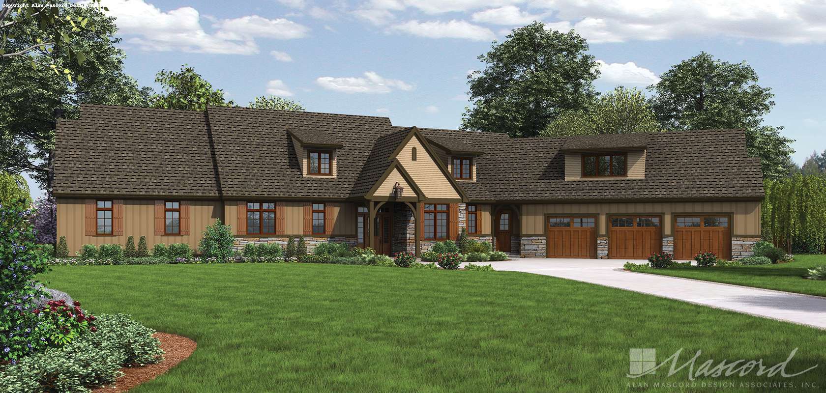 Mascord House Plan 22156E: The Deschutes