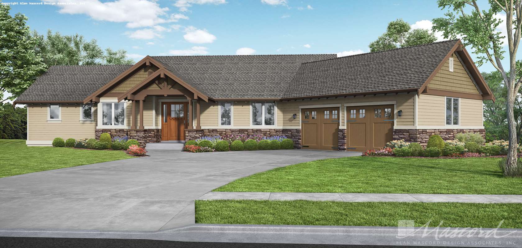 Mascord House Plan 22156G: The Blythewood
