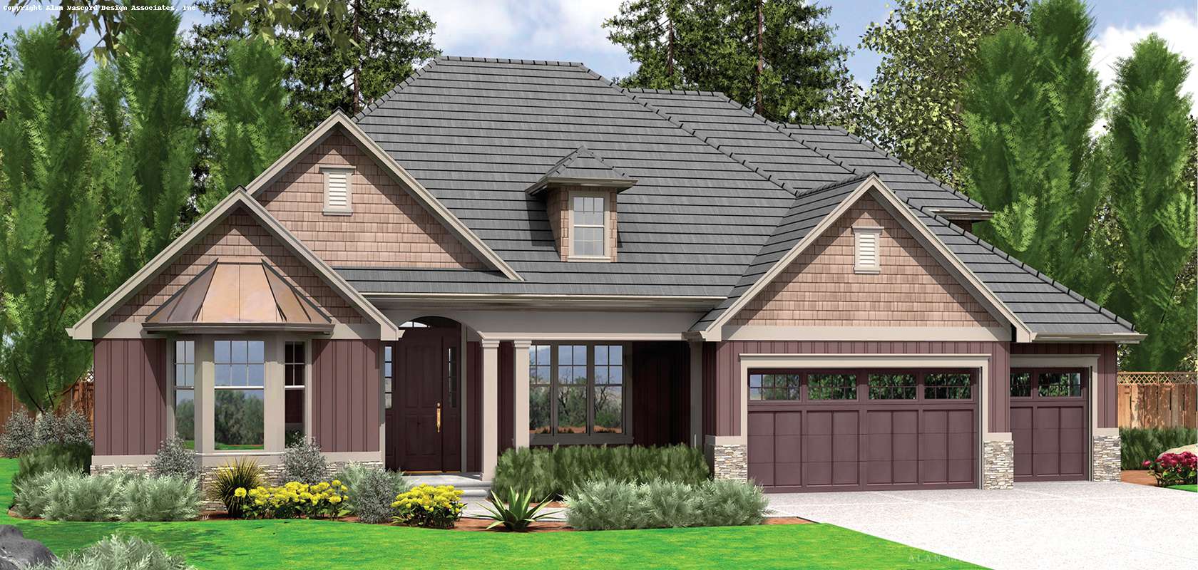 Mascord House Plan 22157A: The Ravenwood