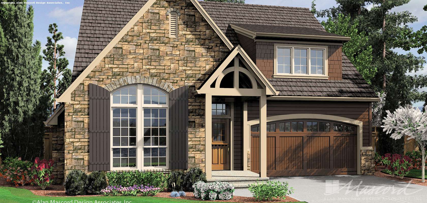Mascord House Plan 22159A: The Caldwell