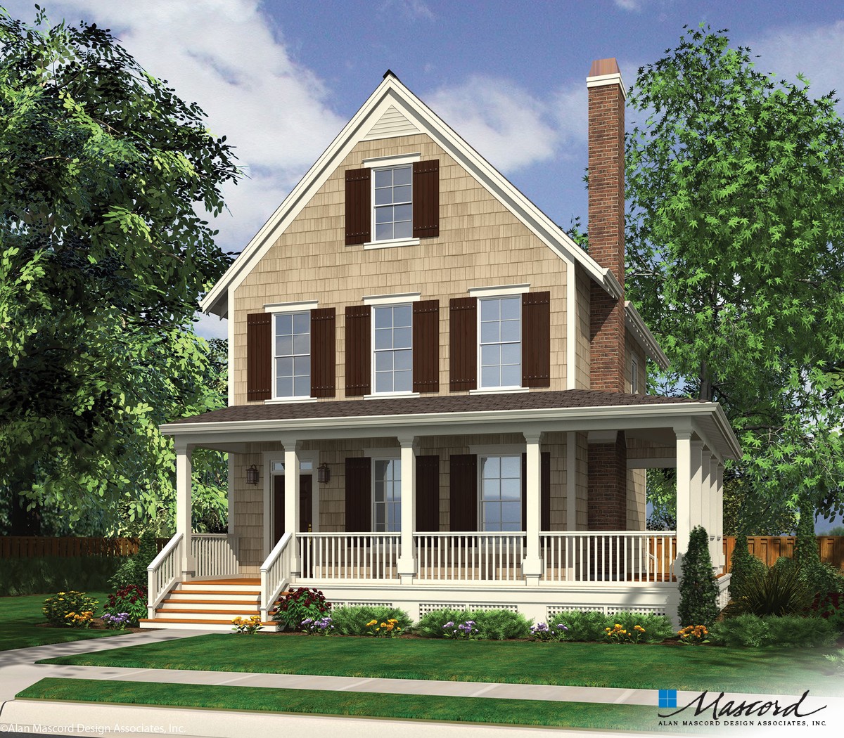 Colonial House Plan 22171 The Pranger: 2217 Sqft, 3 Beds, 3.1 Baths