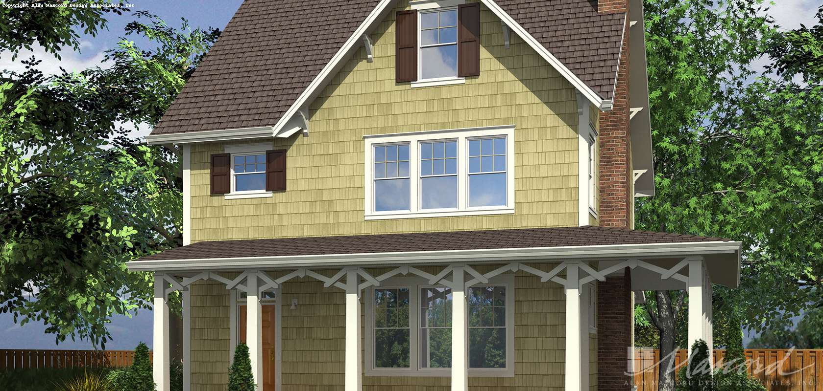 Mascord House Plan 22172C: The Carrington