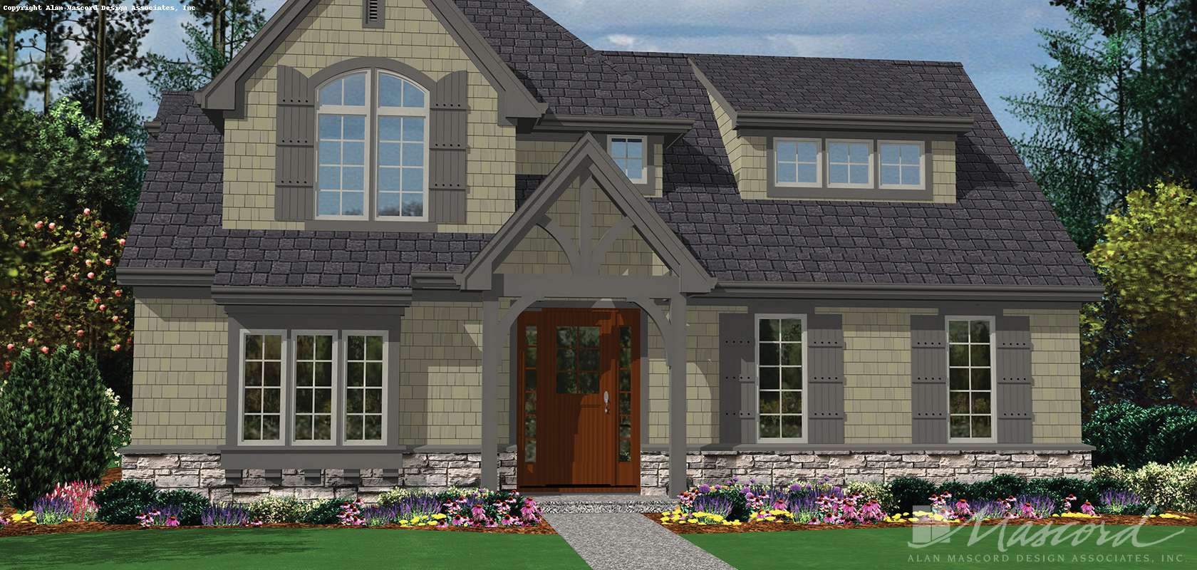 Mascord House Plan B22176: The Davis