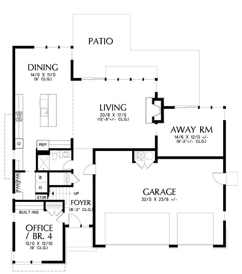 Contemporary House Plan 22180b The Waterbury 2573 Sqft 4 Beds 3 Baths Image For Waterbury Organic Design With Lots Of Light Main Floor Plan