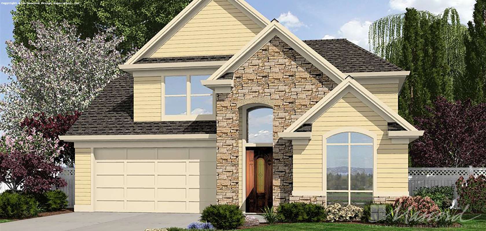 Mascord House Plan 22186: The Bradley