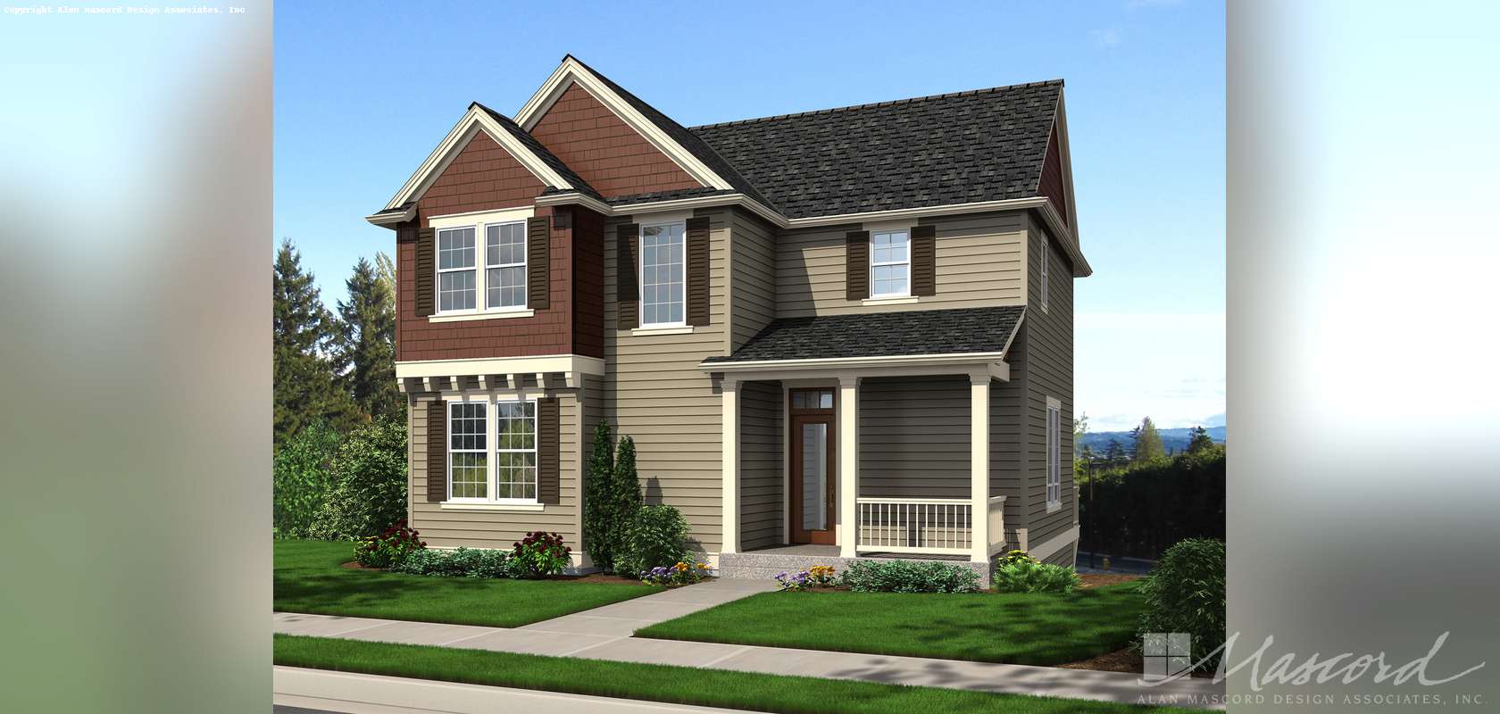 Mascord House Plan 22188A: The Newbury