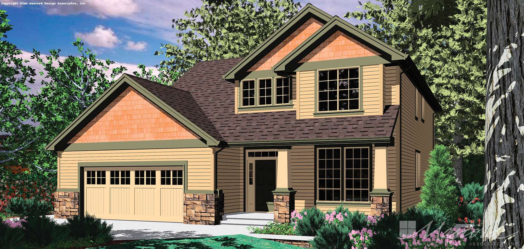 Mascord House Plan 2218E: The Fulton