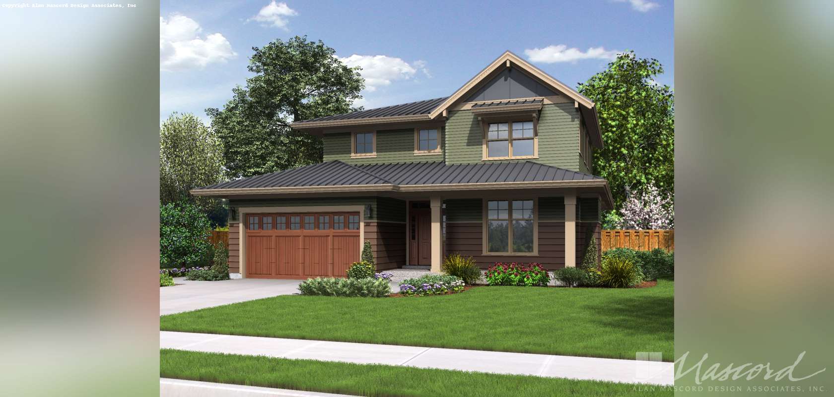 Mascord House Plan 22193ES: The Forest Park