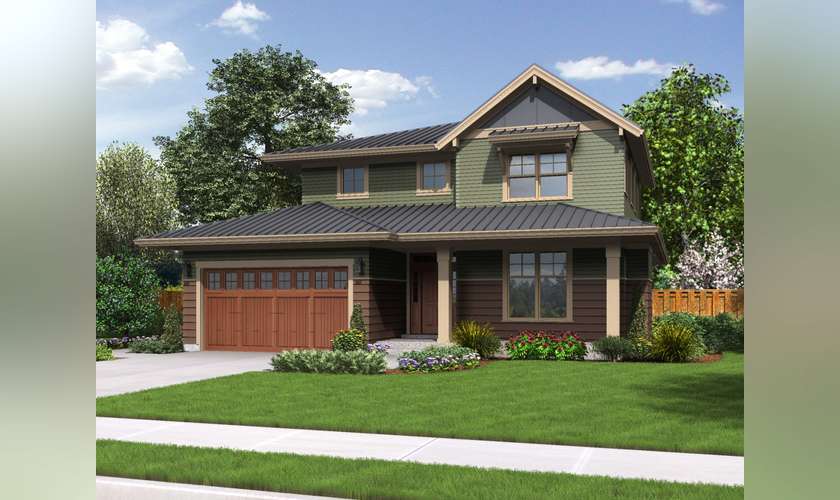 Mascord House Plan 22193ES: The Forest Park