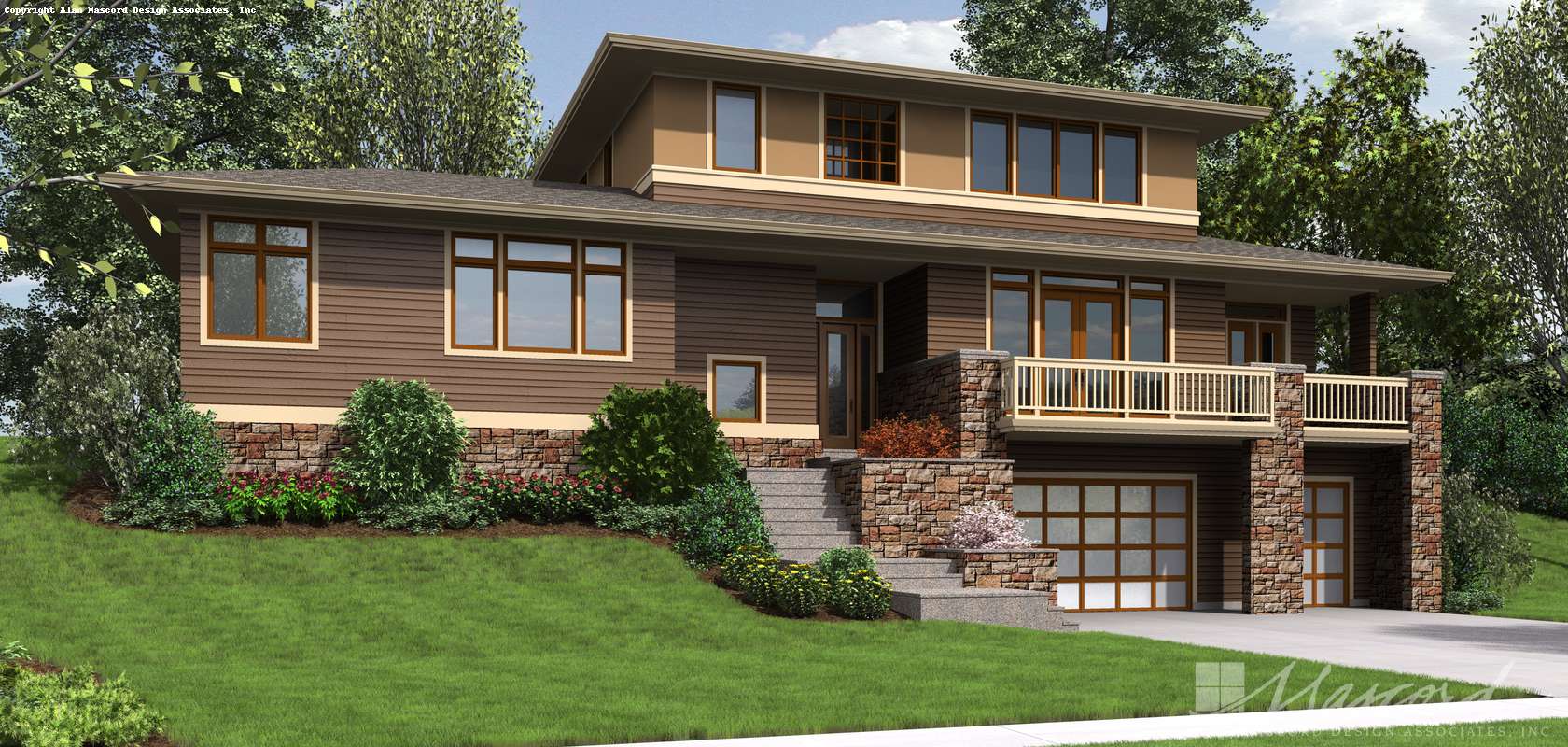 Mascord House Plan 22197A: The Burbank