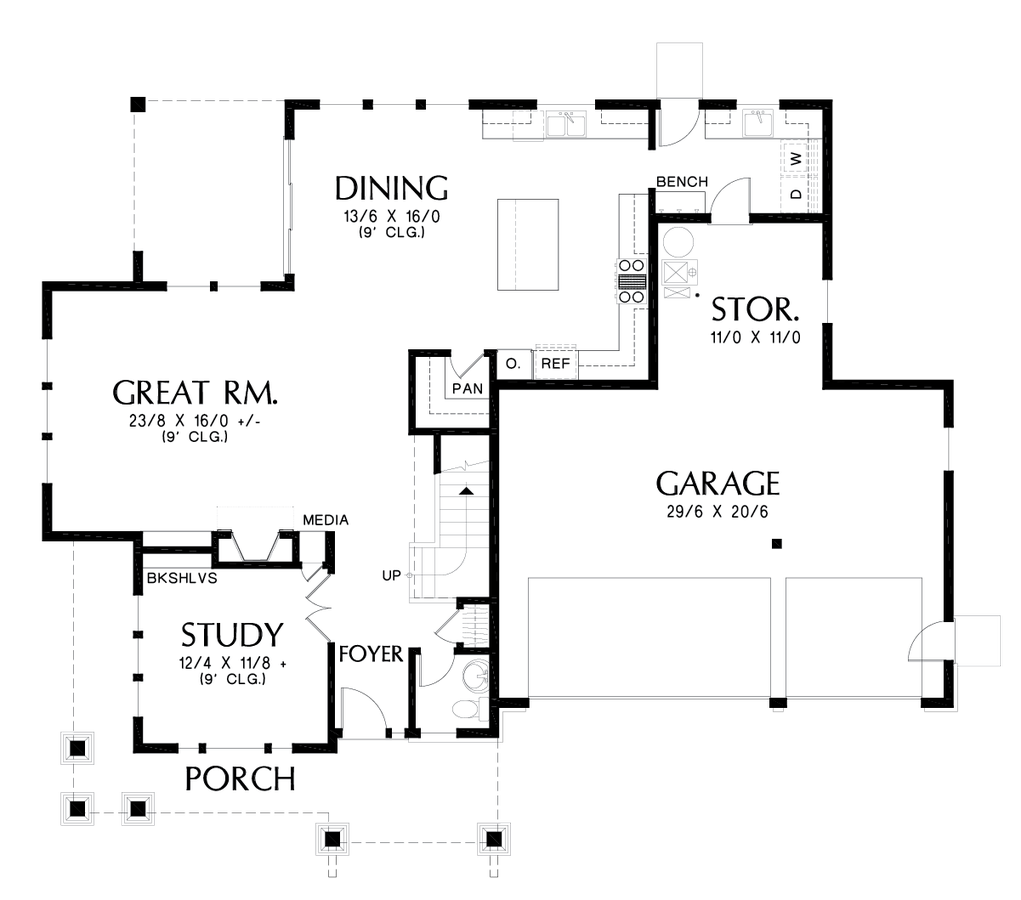 Craftsman House Plan 22199A The Jefferson: 2976 Sqft, 3 Beds, 2.1 Baths