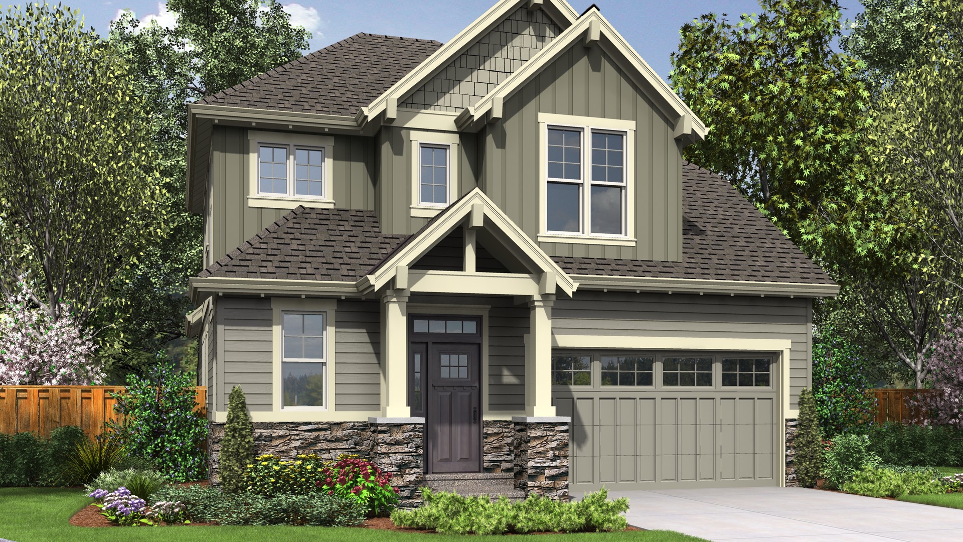 Craftsman House Plan 22200B The Willowcreek 2148 Sqft 4 Beds 2 1 Baths   22200B Front Rendering 1920x1080 