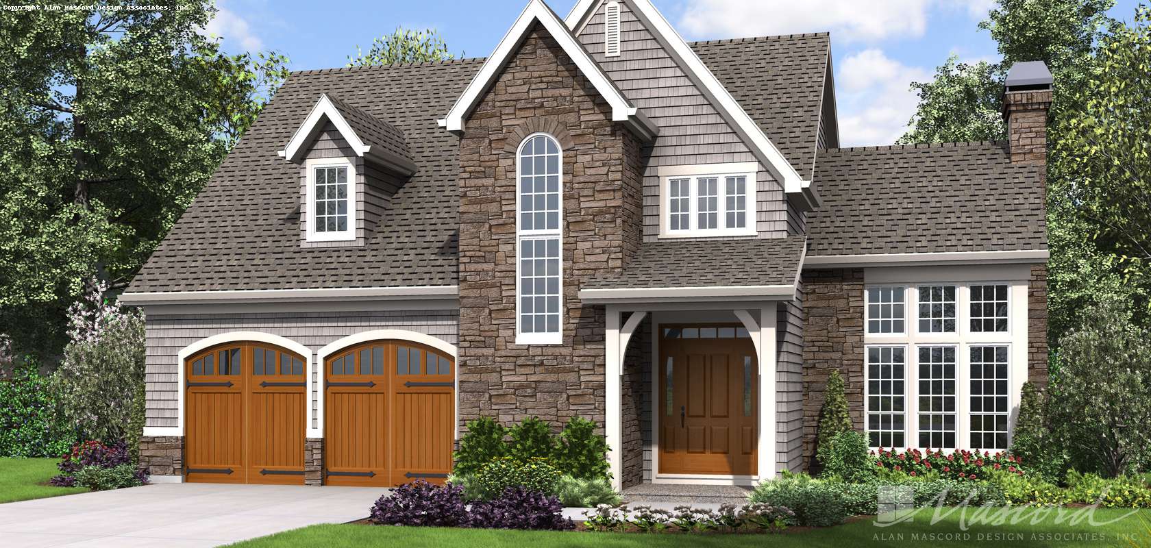Mascord House Plan 22211: The Oakshire