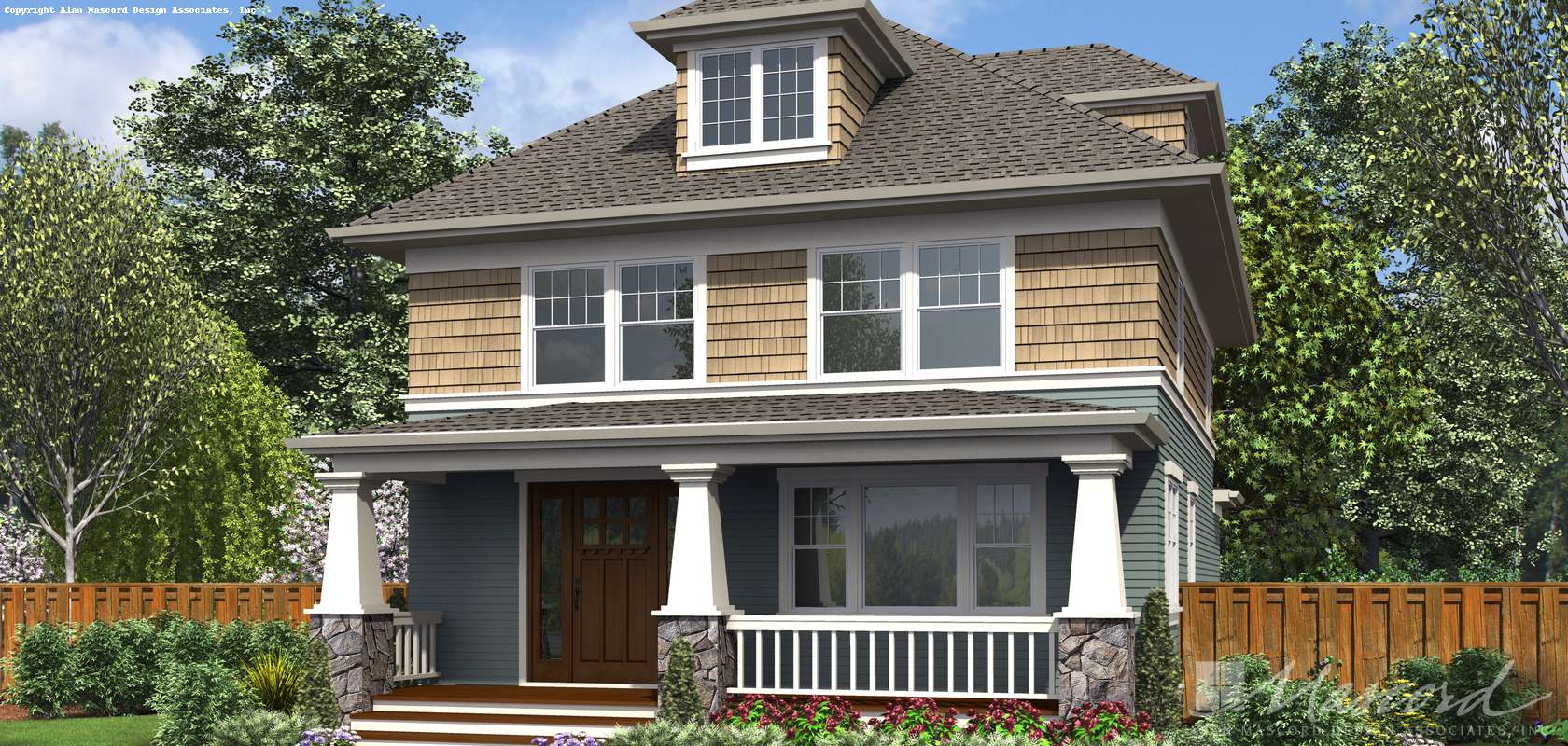 Mascord House Plan 22214: The Waverly