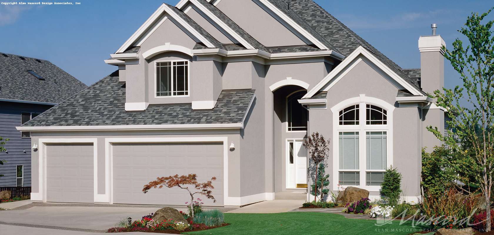 Mascord House Plan B2247F-3 Car: The Delmar
