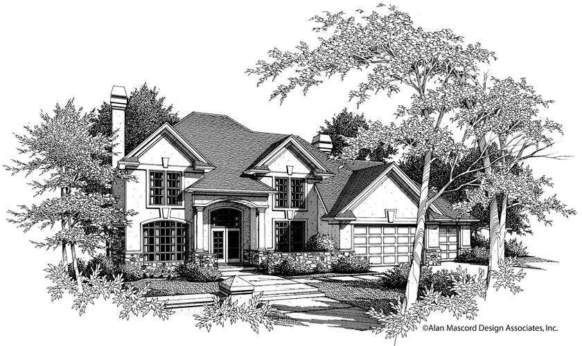 European House Plan 2262A The Bellmond: 2739 Sqft, 4 Beds, 2.1 Baths