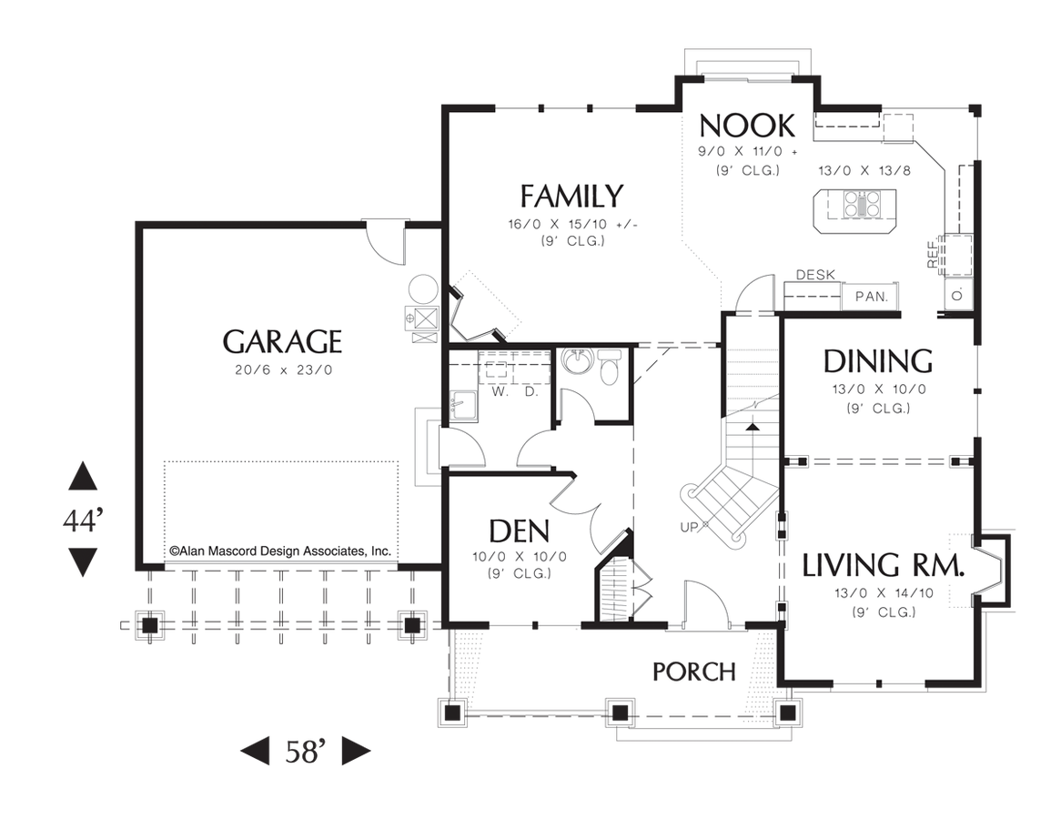 Country House Plan 2271AB The Campton: 2598 Sqft, 4 Beds, 2.1 Baths