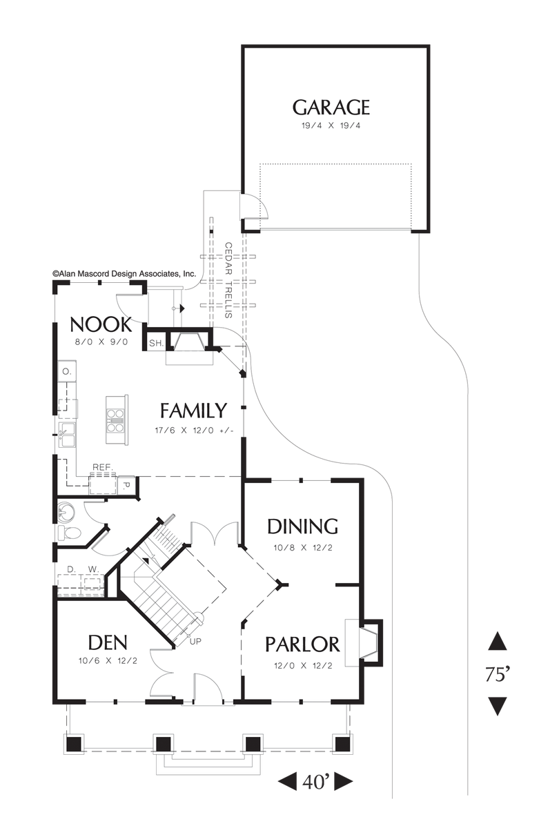 Country House Plan 2275 The Milford: 2202 Sqft, 4 Beds, 2.1 Baths