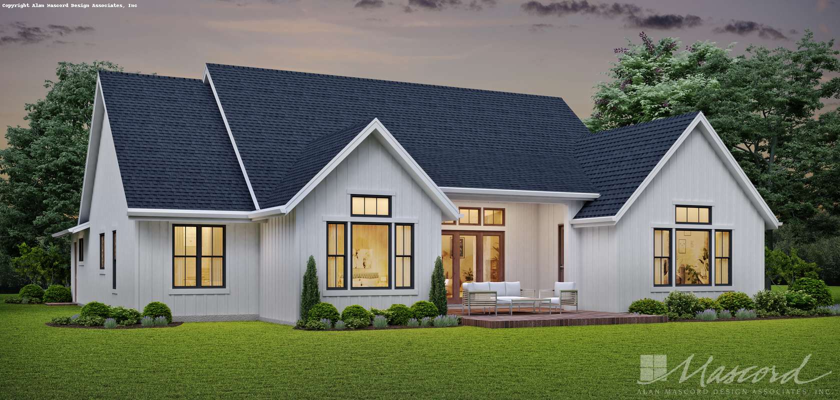 Contemporary House Plan 23109A The Sycamore Rise 2576 Sqft, 3 Beds, 2.