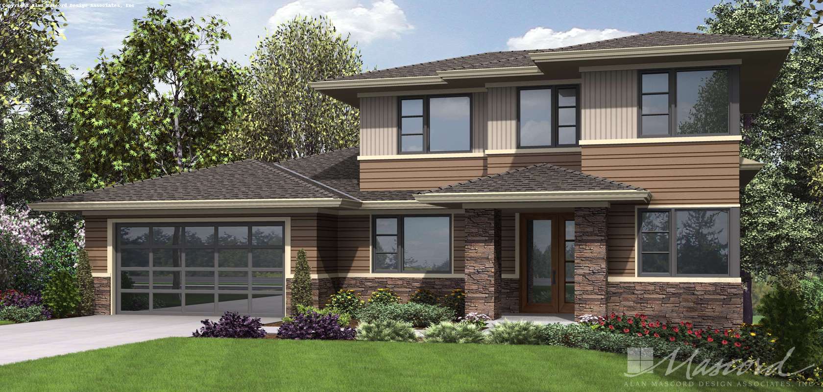 Mascord House Plan 23113: The Springlake