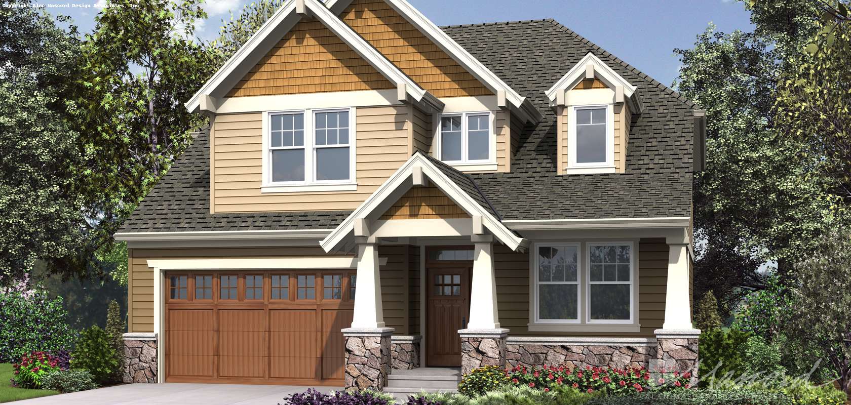 Mascord House Plan 23114A: The Summerfell