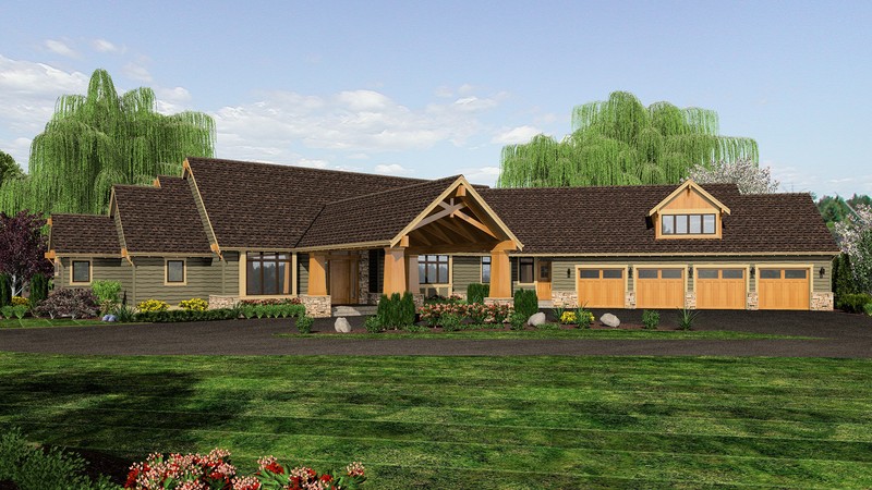 Craftsman House Plan 2464 The Manitoba 4339 Sqft 4 Beds 4 1 Baths   2464 Front Rendering 800x450 