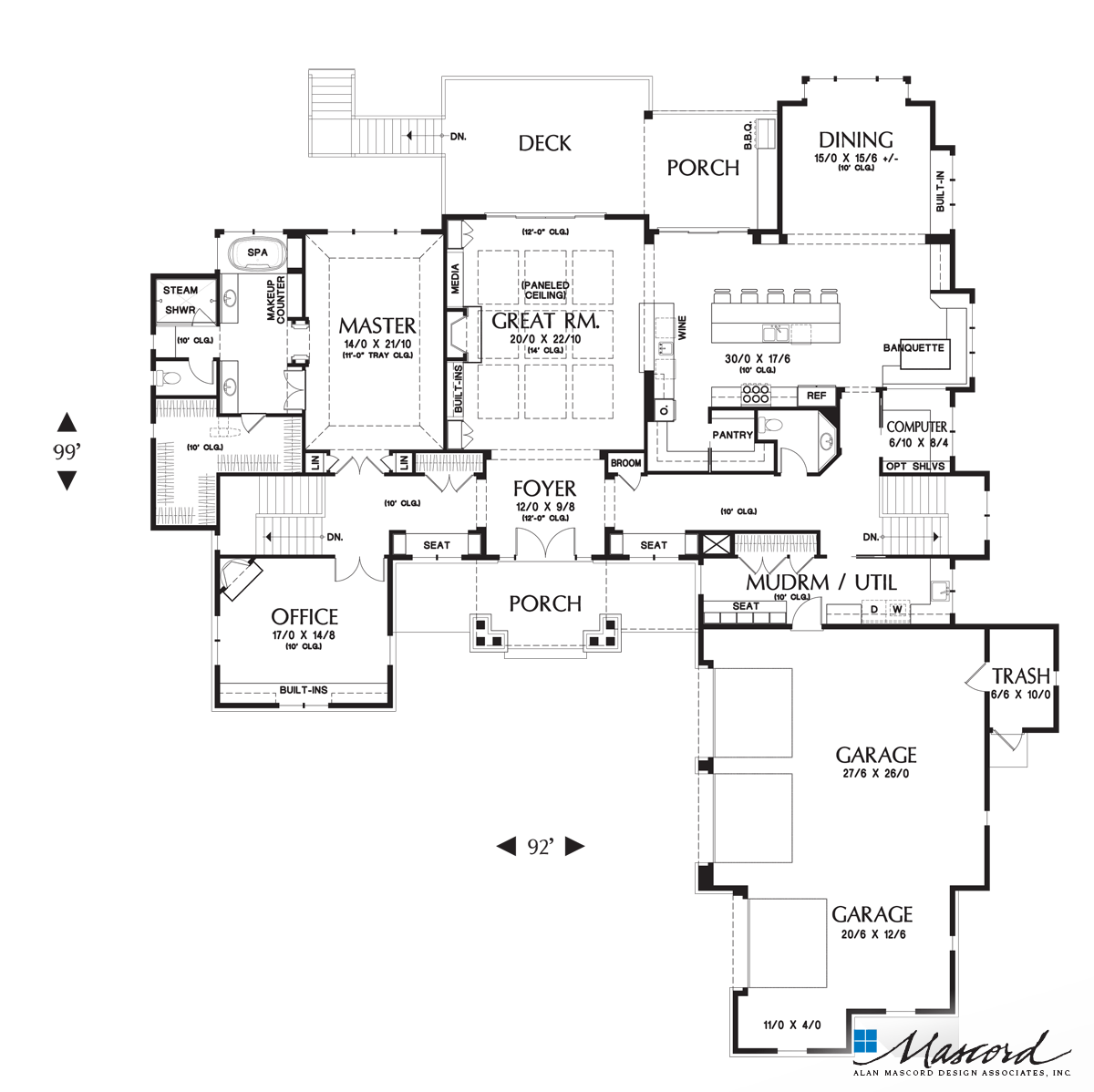 Country House Plan 2468 The Wickham: 6228 Sqft, 5 Beds, 4.1 Baths