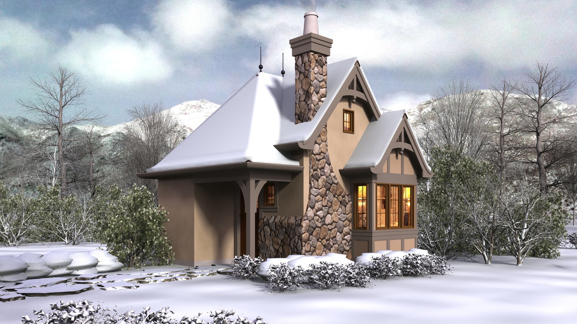 cottage house plan 5033 the bucklebury: 300 sqft, 0 beds